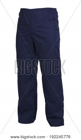 Protective working trousers isolated on white background