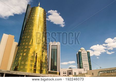 Astana Kazakhstan June 11, 2017.those Government Buildings The Central Jutland Area Of Kazakhstan Is