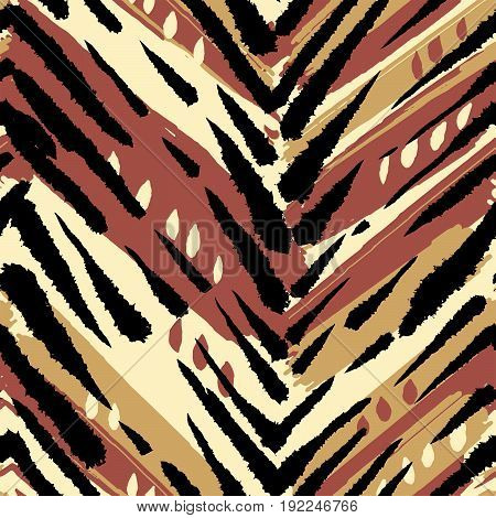 Seamless Brushpen Textile Doodle Pattern Grunge Texture