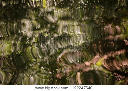 Abstract fantasy background on a wavy water surface II. Horizontal image