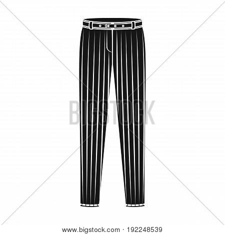 Uniform pants baseball. Baseball single icon in black style vector symbol stock illustration .