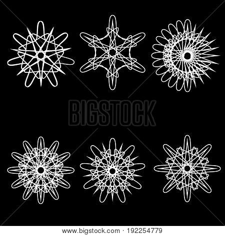 Astrology Geometric Pattern Set Pentogramm