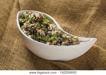 Brazilian Traditional Food Called Arroz De Carreteiro