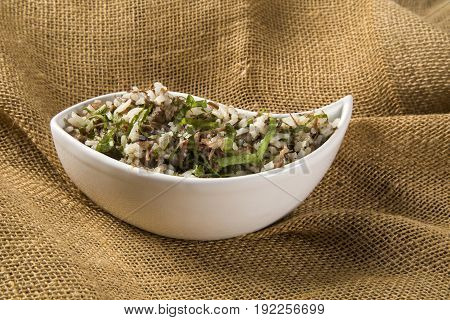 Brazilian Traditional Food Called Arroz De Carreteiro