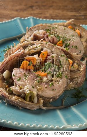 Meat Roll Filled With Potatoes Roasted Meat And Carrot - Matambre