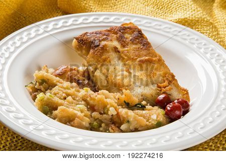 Fried Fish With Farofa - Traditional Amazonian Dish - Filhote Caboclo