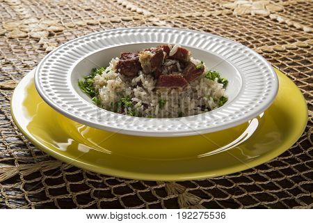 Dried Meat With Rice - Traditional Bahia Food