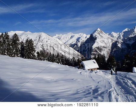 Val Blenio. Snowy Path