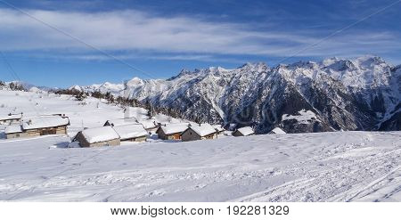 Val Blenio. Snowy Path