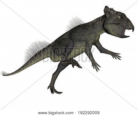 Archaeoceratops dinosaur roaring isolated in white background - 3D render