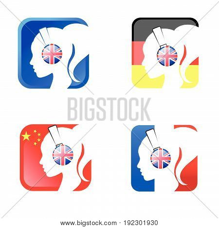 a set of logo translation of different options