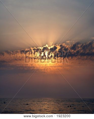 Sunset On The Sea