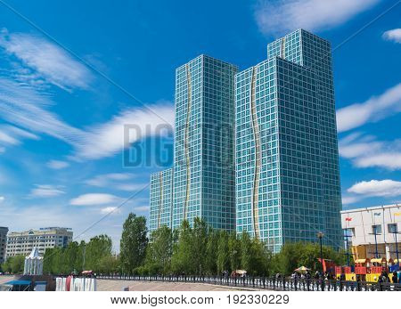 Astana Kazakhstan On June 12 2017 A Modern Building In Astana. Kazakhstan