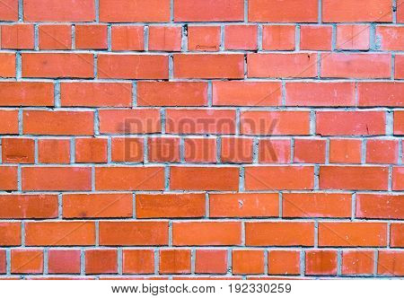 Background Image Brick Wall Orange Color Pattern Surface.