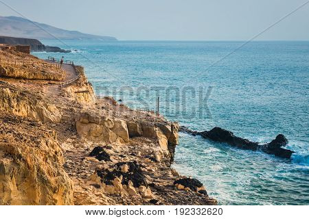 Caves Near Ajuy Village On Fuerteventura, Canary Island, Spain