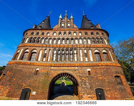 Holstentor (holsten Gate) In Luebeck Hdr