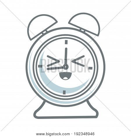kawaii clock alarm school cartoon icon vector illustration