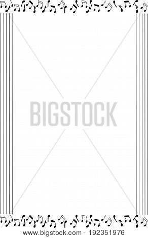 Vector Illustration of an Abstract Background with Music notes