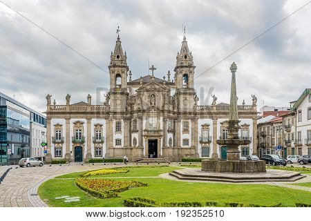 BRAGA,PORTUGAL - MAY 14,2017 - Church Sao Marcos in Braga. Braga was under the Roman Empire known as Bracara Augusta.
