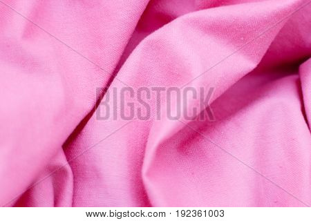 Detailed Closeup Of Pink Quilt Bedding