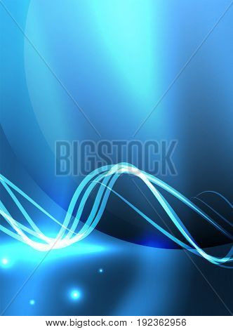 Glowing shiny wave background, energy concept illustration