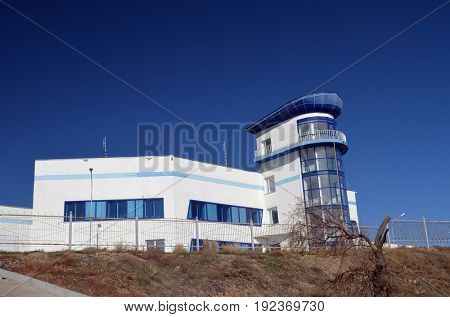 Resort,Balkhash lake, central Kazakhstan.Near Priozersk - former Soviet  anti-ballistic missile testing range Sary Shagan.May 7, 2017.Priozersk.Kazakhstan