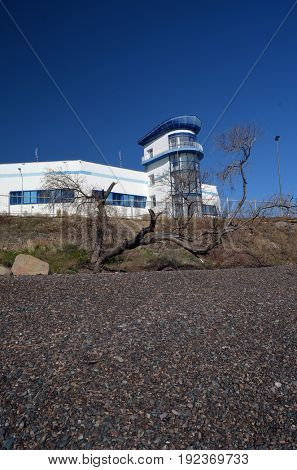 Resort,Balkhash lake, central Kazakhstan.Near Priozersk - former Soviet  anti-ballistic missile testing range Sary Shagan.May 7, 2017.Priozersk.Kazakhstan