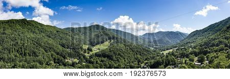 Panorama of Maggie Valley, North Carolina