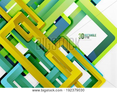 Rectangle tube elements, 3d background