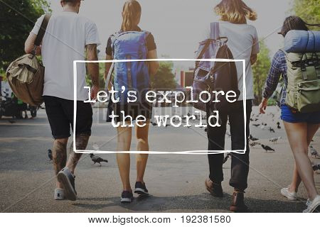 Young people travel adventure journey life