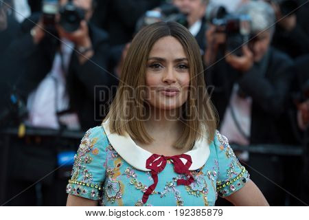 Salma Hayek attends the 70th Anniversary screening  premiere for at the 70th Festival de Cannes. May 23, 2017 Cannes, France