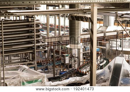 Bottle Beer Production new modern factory red color