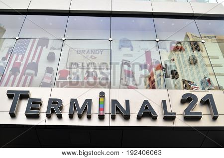 Sign Of Terminal 21 In Bangkok, Thailand