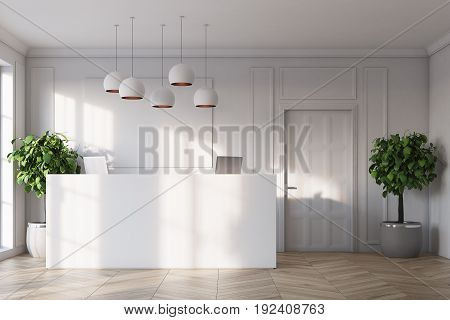 White Reception With A Door