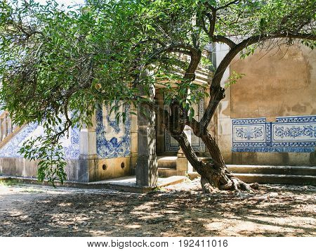 Outside View Of Estoi Palace In Estoi Village