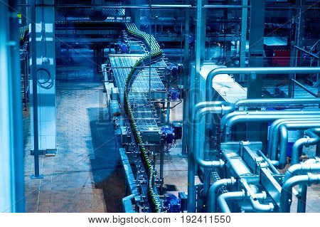 Bottle Beer Production new modern factory red color