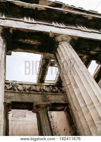 Columns Of Temple Of Hephaestus In Athens