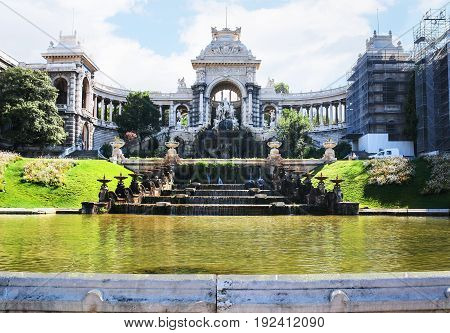 Fountain And Chateau D'eau In Palais Longchamp