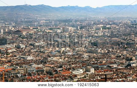 Panoramic View Of Marseilles City