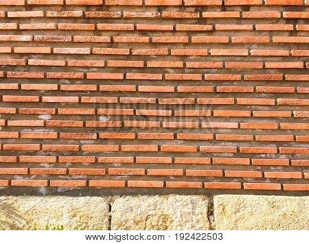 Brick wall texture brick wall background brick wall for interior or exterior design with copy space for text or image. Red organic brick wall texture background.