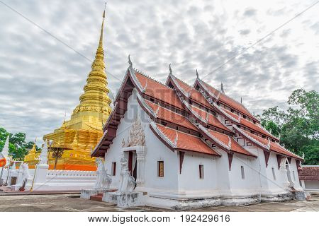 Wat Phrathat Chae Haeng temple at  Nan province, Thailand.