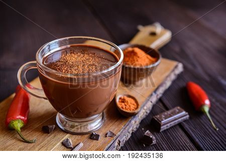 Hot Chocolate With Red Chili Pepper