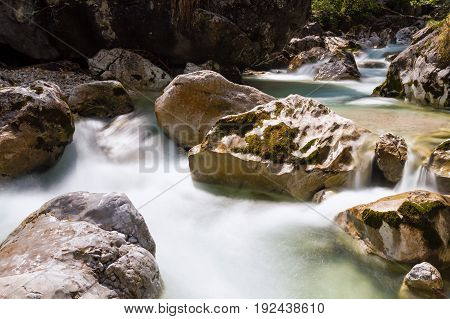 Small river in the Zauberwald - Long exposure version Ramsau Bavaria Germany