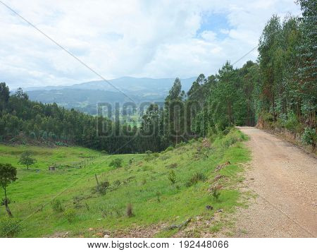 A country walk near Paipa in Boyaca, Colombia