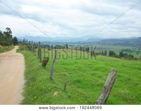 A country walk near Paipa in Boyaca, Colombia