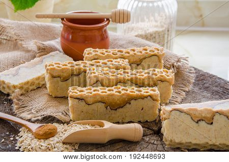 Homemade Oats And Honey Soap
