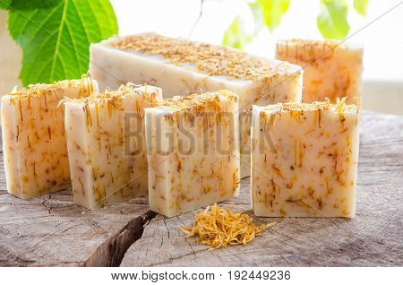 Homemade Calendula Natural Herbal Soap