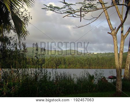 Susupe Lake on a cloudy day
A view of Susupe Lake in Saipan, Northern Mariana Islands on a cloudy day