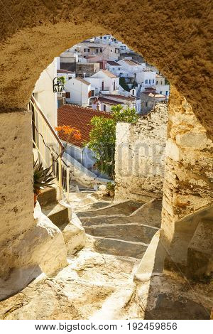 View of Ioulida village on Kea island in Greece.