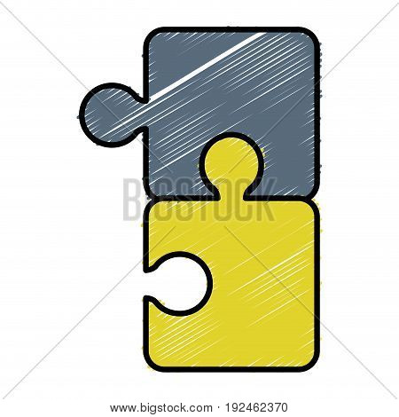 Puzzle tokens flat icon vector illiustration design graphic